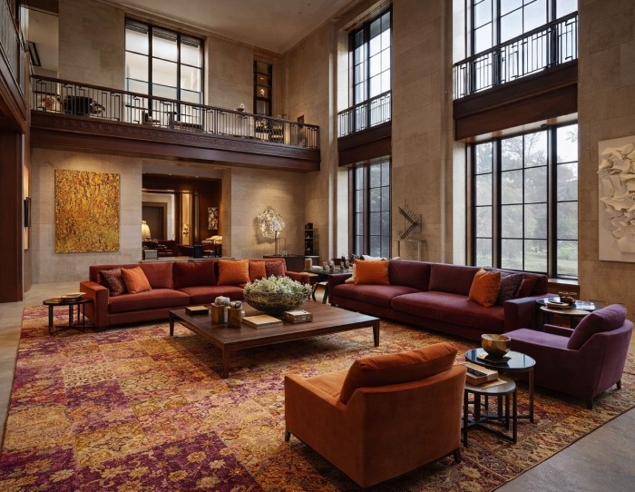 area rugs for high ceilings